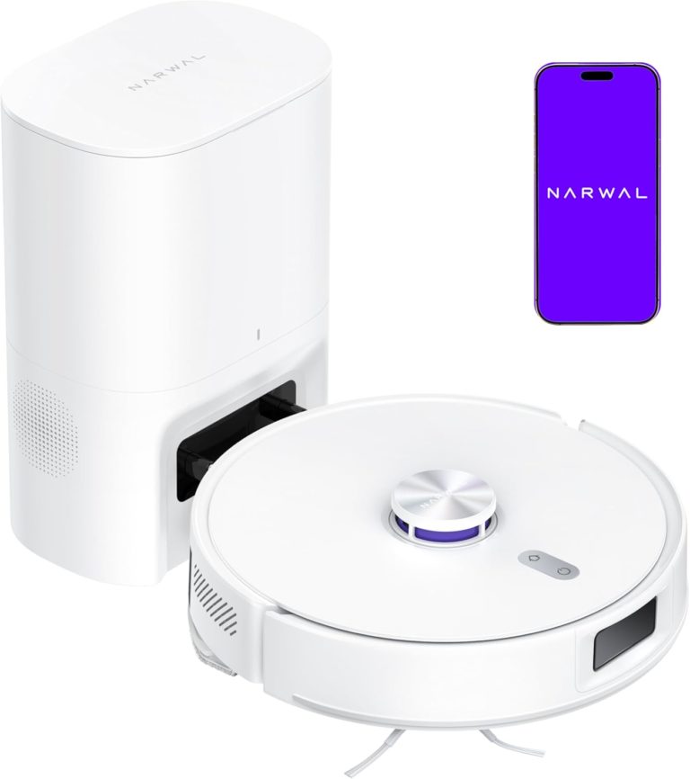 NARWAL Freo S Robot Vacuum and Mop Combo, Self-Emptying Base, and LDS Navigation