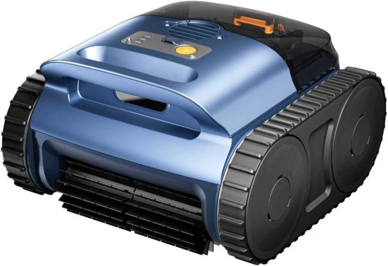 Cordless Robotic Pool Vacuum, Pool Cleaner with Track Drive & Sonar Navigation