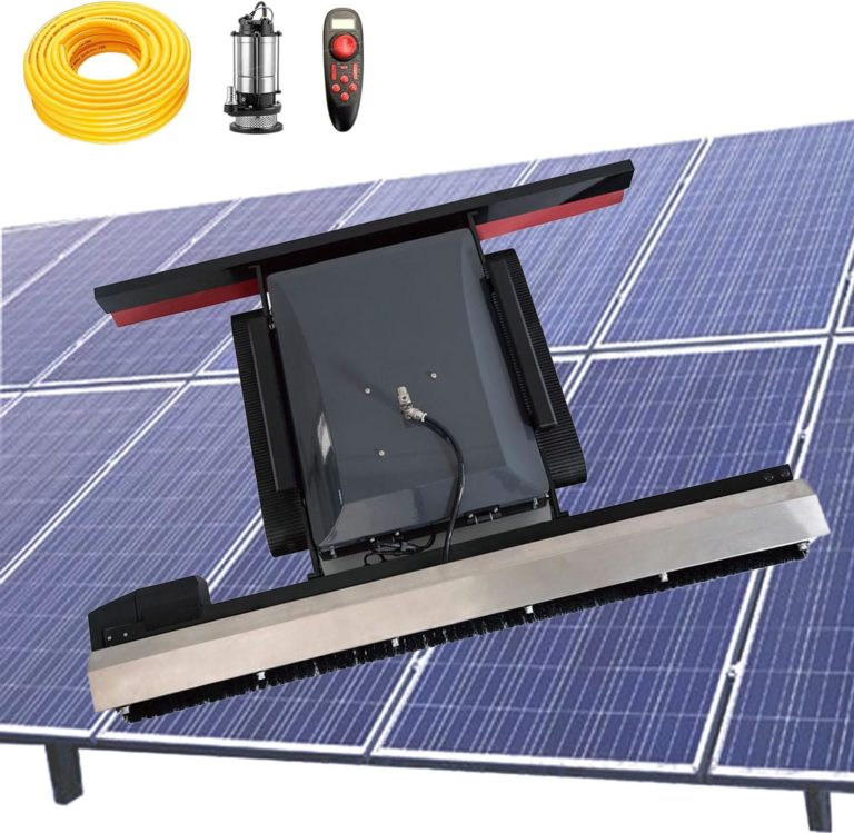 Dual Mode Solar Panel Cleaning Robot (Wet & Dry) | Self-Adjusting 130cm Brush